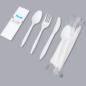 Bulk Plastic Utensil Cutlery Set Plastic Silverware Sets Utensil Kit Disposable To Go Individually Wrapped Cutlery Kits