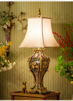 Lampe de table rétro MKMJ pour salon, bureau de villa de style américain, lampe de chevet haut de gamme pour chambre à coucher, lampe de table d'angle