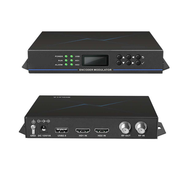 2 HD MI Input Digital TV Encoder with RF Output H.264 Encoding Modulator Radio & TV Broadcasting Equipment