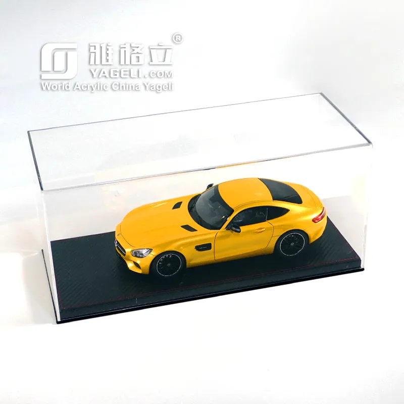 Vitrine de voiture transparente personnalisée en acrylique pour collectionneurs de voitures moulées sous pression