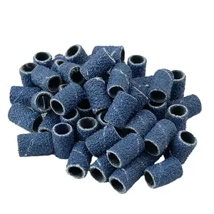 P60/80/100/120/180/240/320/400/600 Grit Kleine Blauwe Kleur Bleekgeel Trommelschuurbanden Voor Het Slijpen Van Nagelboren