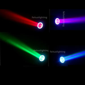 Mini <span class=keywords><strong>Testa</strong></span> <span class=keywords><strong>Mobile</strong></span> <span class=keywords><strong>a</strong></span> Fascio <span class=keywords><strong>LED</strong></span> 60W RGBW 4IN1 con Controllo DMX512 per Eventi e Spettacoli - Product Image 5