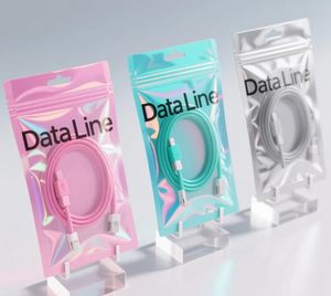 Sac d'emballage en plastique polyéthylène refermable imprimé sur mesure pour câble de charge USB, sac d'emballage pour chargeur en mylar pour utilisation en supermarché - Product Image 6