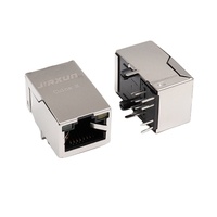 Conector Hembra RJ45 de Red Cat5e de un Solo Puerto, Conector Modular RJ45 de 180 Grados, Conectores Ethernet para Internet TRJE101AHNL