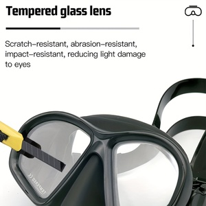 <span class=keywords><strong>Masque</strong></span> de <span class=keywords><strong>plongée</strong></span> <span class=keywords><strong>et</strong></span> de <span class=keywords><strong>plongée</strong></span> libre à profil J pour faibles volumes d'eau, avec anti-buée <span class=keywords><strong>et</strong></span> support de caméra intégré ultra-clair pour adultes - Product Image 2