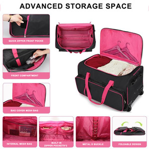 Bolsas de ropa de competición de baile de 23 pulgadas, <span class=keywords><strong>Maleta</strong></span> de viaje, bolsa de baile con perchero - Product Image 5