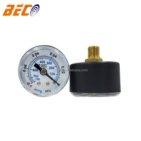 1.5Inch Dial Face -760mmhg/-0.1Mpa Vacuum Pressure Gauge Back Connection Air Pressure Gauge