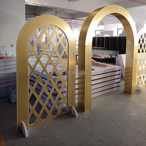 J105 अनुकूलित इस्लेमिक शैली स्टेनलेस स्टील सोने की शादी धातु आर्क शादी के मंच की सजावट के लिए शादी की पृष्ठभूमि - Product Image 5
