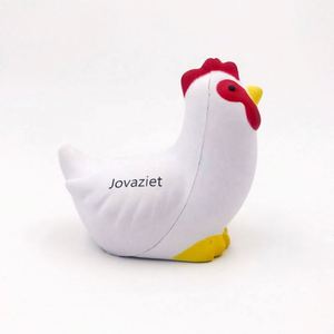 Funny Promotional Gift Animal Shape PU Foam White Chicken Stress <b>Ball</b> <b>Squeeze</b> Relief <b>Ball</b> Custom logo - Product Image 3