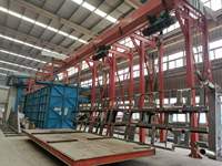 Transportador Aéreo de Estructura de Acero Industrial de Alto Rendimiento, Tipo Cadena Colgante, Sistema PLC de Motor Abrasivo para Superficies de Fundición