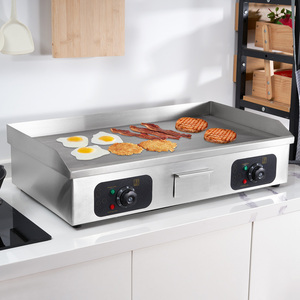 Plancha Eléctrica de 2000W con Superficie de PTFE, Perillas Dobles, Caja Recolectora de Grasa, Gran Área de Cocción, Calentamiento en Forma de U, para Cocina Exterior y Restaurantes - Product Image 1