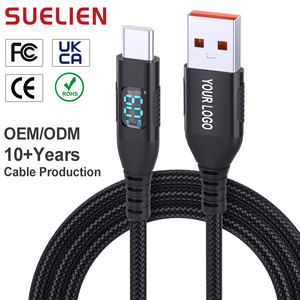Câble d'affichage LED 60W de bonne qualité, câble de charge rapide PD tressé en nylon, câble USB vers Type C - Product Image 2