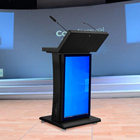 Pupitre numérique interactif pour conférencier avec microphone de présentation, podium intelligent