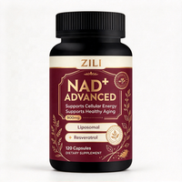 Capsules liposomales de NAD+ avec resvératrol et quercétine, complément alimentaire pour soutenir l'énergie cellulaire