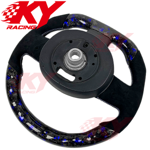 Volant de voiture sport en fibre de carbone forgée LED personnalisé pour Mini Cooper S Countryman Clubman Paceman R56 R55 2012 - Product Image 3