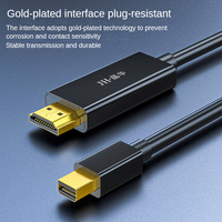 Cable Mini HDMI a HDMI Chapado en Oro de Alta Calidad, 1080p, PVC, 1.5m, para Uso Doméstico, Compatible con HDTV y Computadoras