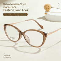 Montures de lunettes TR M8241 en titane électroplaqué sous vide, anti-déformation, haut de gamme, ludiques, uniques, tendance, pour célébrités en ligne