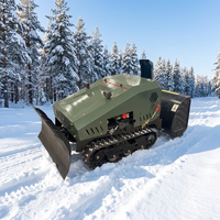 Robot souffleur de neige électrique télécommandé, balayeuse de neige sur chenilles, machine autonome à batterie, marque HD pour les municipalités