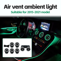 3 couleurs, 64 couleurs, éclairage ambiant LED pour turbine de ventilation, sortie d'air avant et arrière pour Mercedes Benz Classe C W205 GLC X253