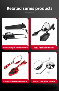 Accesorios de modificación para motocicletas compatibles con Kawasaki, Yamaha, Honda, Ducati, alerón universal para espejo retrovisor de ala fija - Product Image 6
