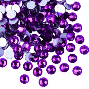 New Colors Divine Hyacinth Violet Phoenix Factory Wholesale Non Hotfix Flat Back Glass Rhinestones For DIY Crafts In Bulk