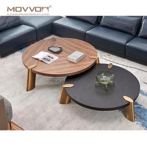 Mesa <span class=keywords><strong>de</strong></span> <span class=keywords><strong>centro</strong></span> redonda con pies <span class=keywords><strong>de</strong></span> Metal <span class=keywords><strong>de</strong></span> estilo nórdico moderno personalizado para sala <span class=keywords><strong>de</strong></span> estar, muebles para el hogar - Product Image 1