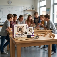 Kit de haut-parleur en bois 3D à construire soi-même pour enfants, jouet STEM, ensemble d'éducation scientifique