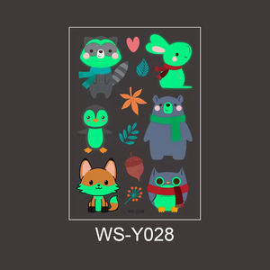 Personalizada 30 hojas niños cuerpo decorar brillo tatuajes lindos estilos de dibujos animados sirena <span class=keywords><strong>Robot</strong></span> niños luminosos tatuajes temporales pegatina - Product Image 6