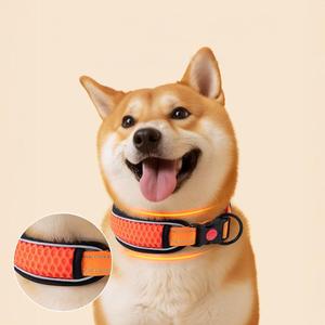 Collares para Mascotas Personalizados, Transpirables, de Nailon Reflectante, Ajustables, Tácticos, con Hebilla de Metal Sólido, para Perros, para Paseos Nocturnos - Product Image 3