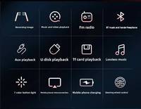 Lecteur MP5 double DIN 7 pouces pour voiture, écran tactile sans fil CarPlay, autoradio, lecteur DVD pour voiture