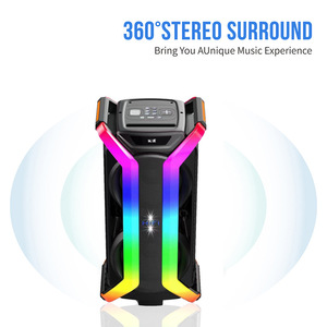 <strong>QS</strong>-4235 Bt <strong>Speaker</strong> Extra Bass With Built-In Amplifier Dual 8 Inch Outdoor Karaoke <strong>Speaker</strong> With Wireless Mic for Family Ktv Party - Product Image 2