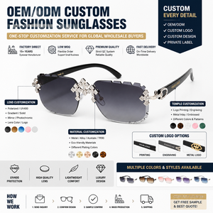 Occhiali da Sole Quadrati Senza Montatura <span class=keywords><strong>Be</strong></span> Well Modello 7, Tester di Diamanti di Lusso, Gioielli Hip Hop con Moissanite Ghiacciata, Moda Personalizzata Trendy - Product Image 4