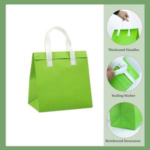 Bolsa Térmica Desechable Personalizable de Tela No Tejida, Reciclable, con Aislamiento de Papel de Aluminio Grueso para Comida para Llevar, con Logotipo - Product Image 4