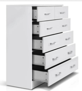 <span class=keywords><strong>Commode</strong></span> de <span class=keywords><strong>grande</strong></span> <span class=keywords><strong>capacité</strong></span> pour salon/salle de bain avec 6 tiroirs à poignées <span class=keywords><strong>Commode</strong></span> avec panneaux coulissants Style bois pour hôtels - Product Image 3