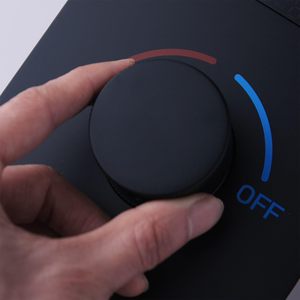 Matte Black 2 Function Temperature Display <b>Shower</b> Mixer 2 Way Push-Button <b>Shower</b> Diverter With Independent Volume <b>Control</b> HD-V05 - Product Image 3
