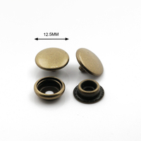 Bouton à pression en laiton 12.5mm pour cuir, sans nickel, métal, de haute qualité, 20 pièces