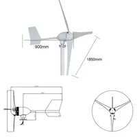 EN vente 1500w petit générateur de turbine éolienne à usage domestique puissance sans ventilateur 10kw 5kw 3kw 2kw 1kw 800w 600w