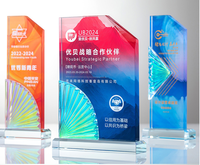 Médailles personnalisées en verre cristal pour sports de karaté, impression UV, gravure laser, écologiques, étanches, coffret cadeau, vente en gros d'usine