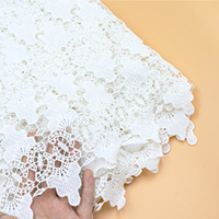 Dentelle en coton soluble dans l'eau personnalisée, accessoires textiles pour enfants, broderie informatique à code-barres, dentelle creuse