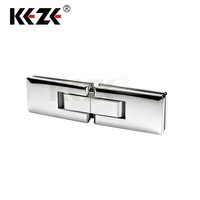 Charnière de porte en verre en laiton à fermeture automatique certifiée CE à 180 degrés finition miroir durable pour l'installation de cloisons d'hôtel et de douche