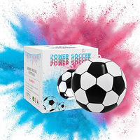 Fußball-Partyspiel für Jungen oder Mädchen zur Geschlechtsenthüllung Hochzeitsparty-Zubehör mit Papierkonfetti-Fußball