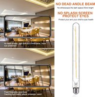 Светодиодные лампы E27 Edison LED Corn AC220V 2700K 4000K 6000K с винтажной нитью накала, для жилых помещений, высокая светоотдача, энергосберегающие, угол рассеивания 360°, CRI90