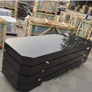맞춤형 블랙 화강암 광택 묘비 현대적인 디자인 스타일 천연 질감 묘비 내후성 판매 - Product Image 3