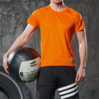 T-shirt de sport d'été unisexe vierge en polyester 100% uni, coupe classique, séchage rapide, doux et respirant, vente en gros