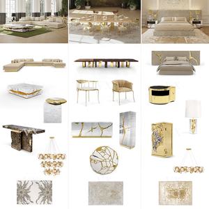 Canapé sectionnel de luxe haut de gamme sur mesure pour villa, qualité supérieure, rembourré, trois places, pieds en acier inoxydable, solution complète - Product Image 1