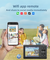 Kamera Vlogging Premium 16X Digital Zoom AF Auto Focus Koneksi WiFi Aplikasi Media Sosial untuk Pemula