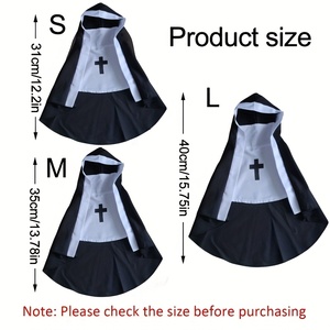 Ropa para mascotas para gatos, perros, disfraz <span class=keywords><strong>de</strong></span> Halloween, Festival <span class=keywords><strong>de</strong></span> cachorros, fiesta, <span class=keywords><strong>monja</strong></span>, Cosplay, disfraces divertidos para mascotas, ropa para perros y gatos - Product Image 2