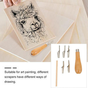 Ensemble d'outils pour le linoléum Glitter Art <span class=keywords><strong>Lino</strong></span> Cutting Printmaking Stamp Tools for Rubber Stamps DIY Carving Sculpting - Product Image 3