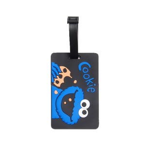 Cookie Monster Silicone Luggage Tag Soft Rubber Cartoon Design Childrens Travel Accessory - Product Image 1