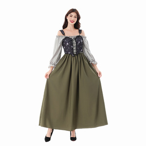 Robe de performance pour femme HP, style Dirndl médiéval, Renaissance, bavaroise, pour Halloween et l'Oktoberfest, produit phare transfrontalier - Product Image 2